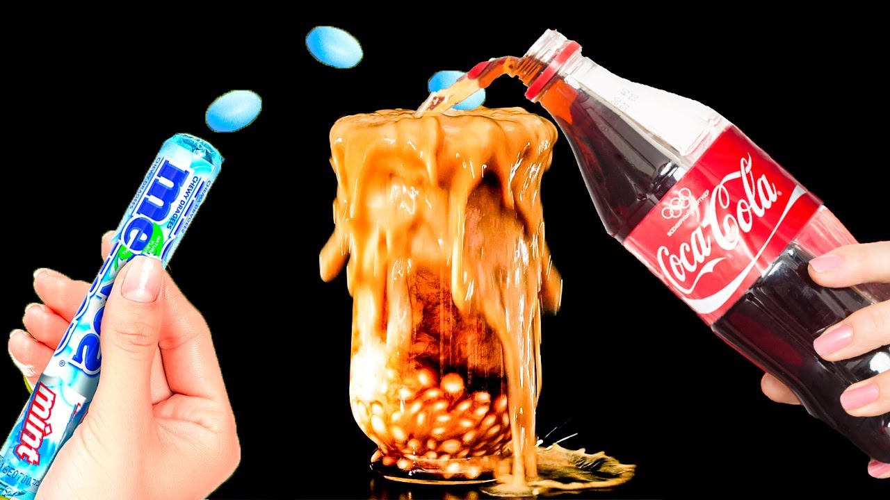 Mentos explosion experiment/ Indoor games, Angels On Wheels