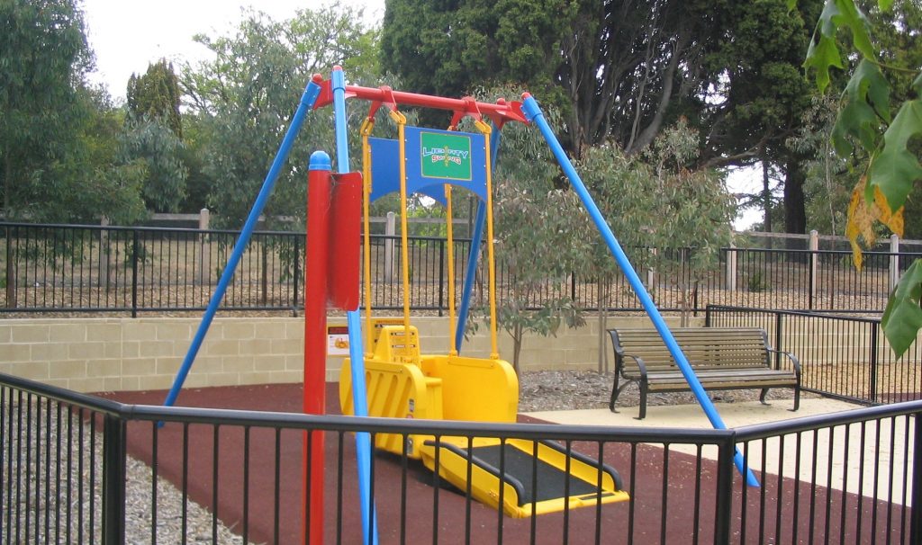 Liberty Swing at Gough Whitlam and Oatley Park, Angels On Wheels