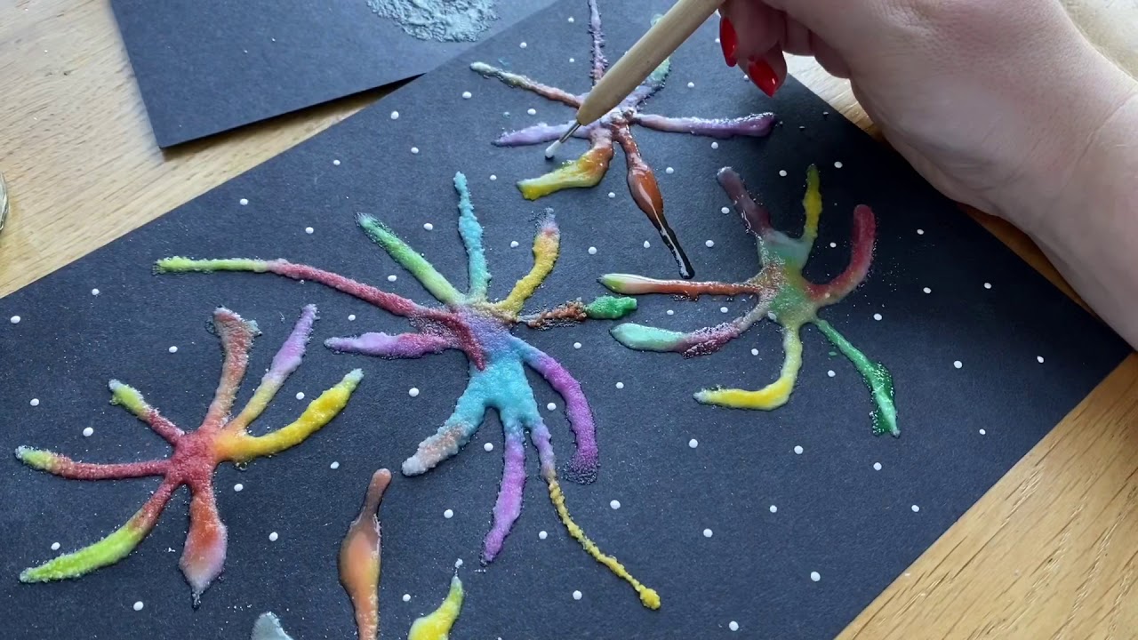 Firework Salt Painting, Angels On Wheels