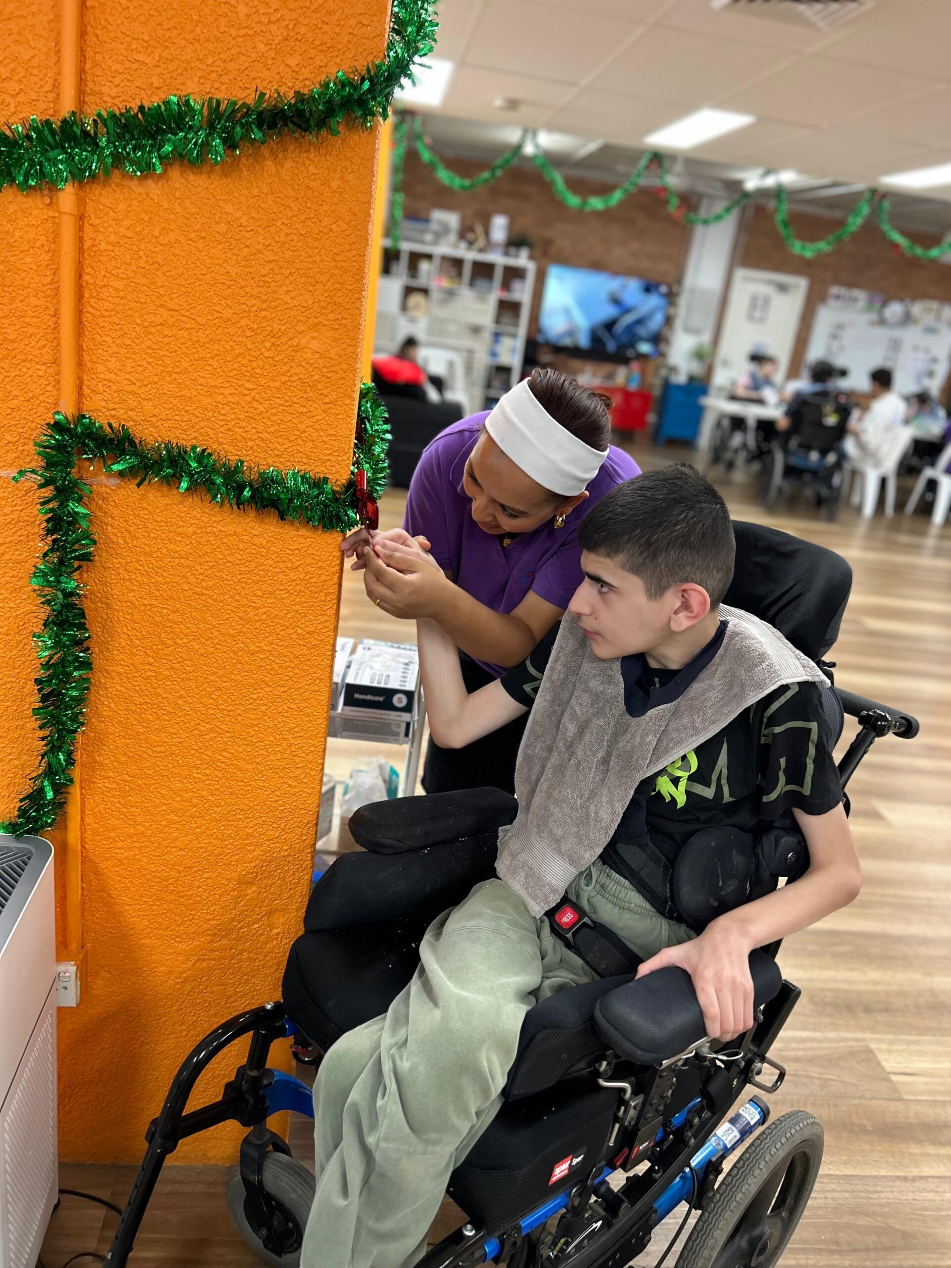 Decorating Centre for Christmas, Angels On Wheels