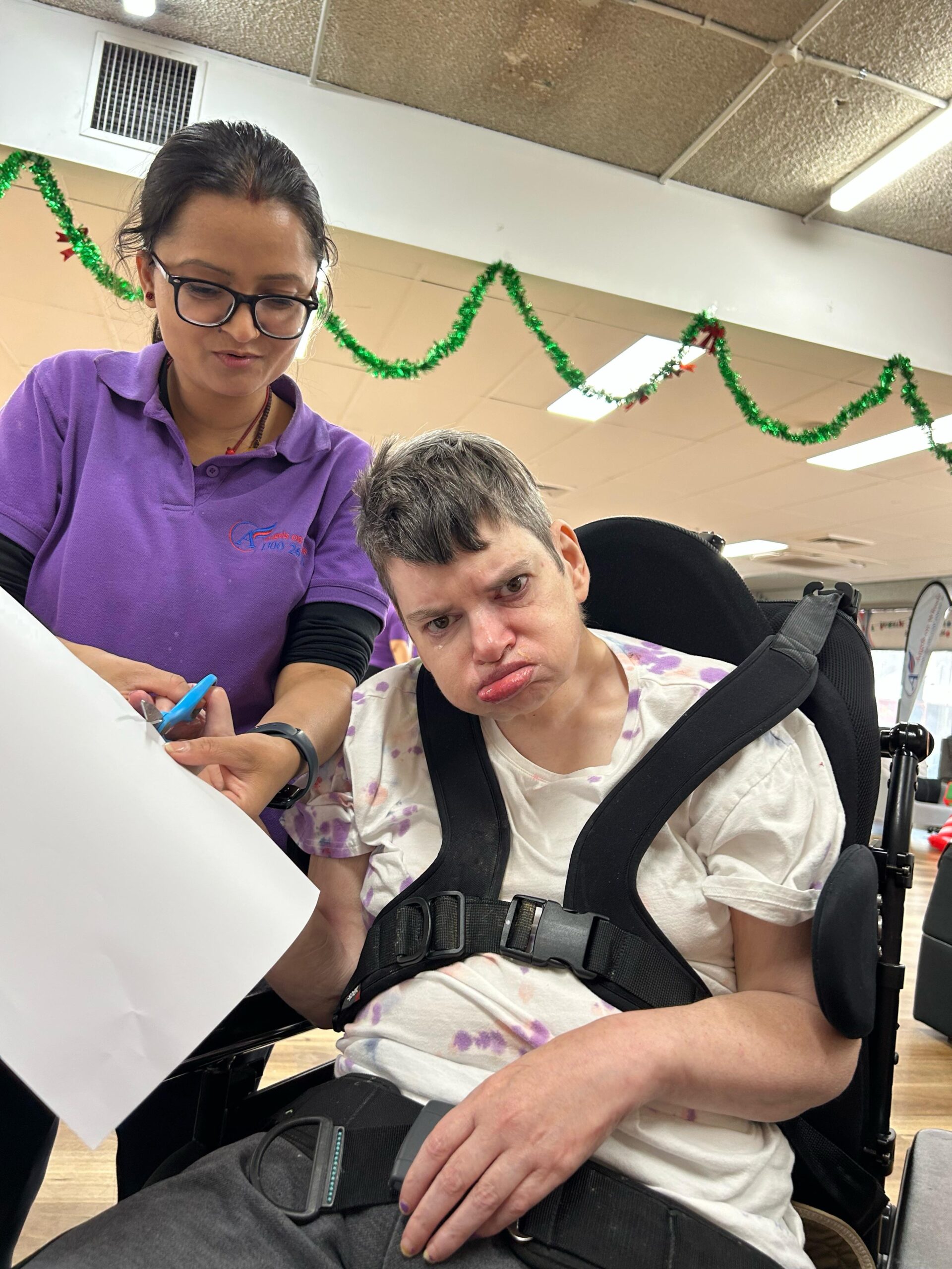 Decorating Centre for Christmas, Angels On Wheels