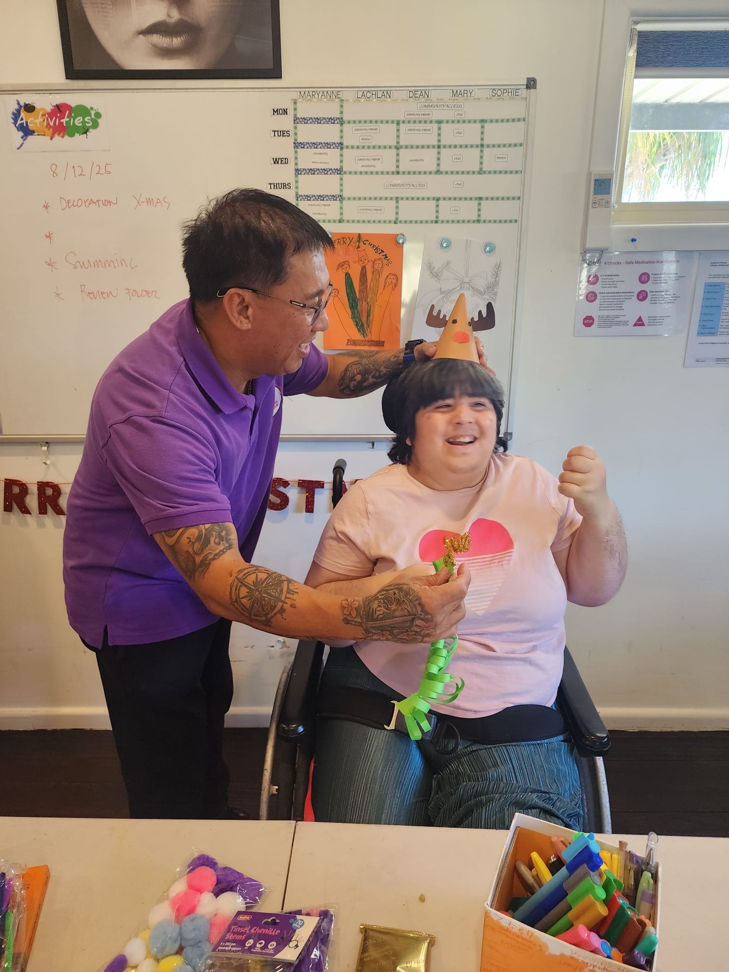 Decorating Centre for Christmas, Angels On Wheels