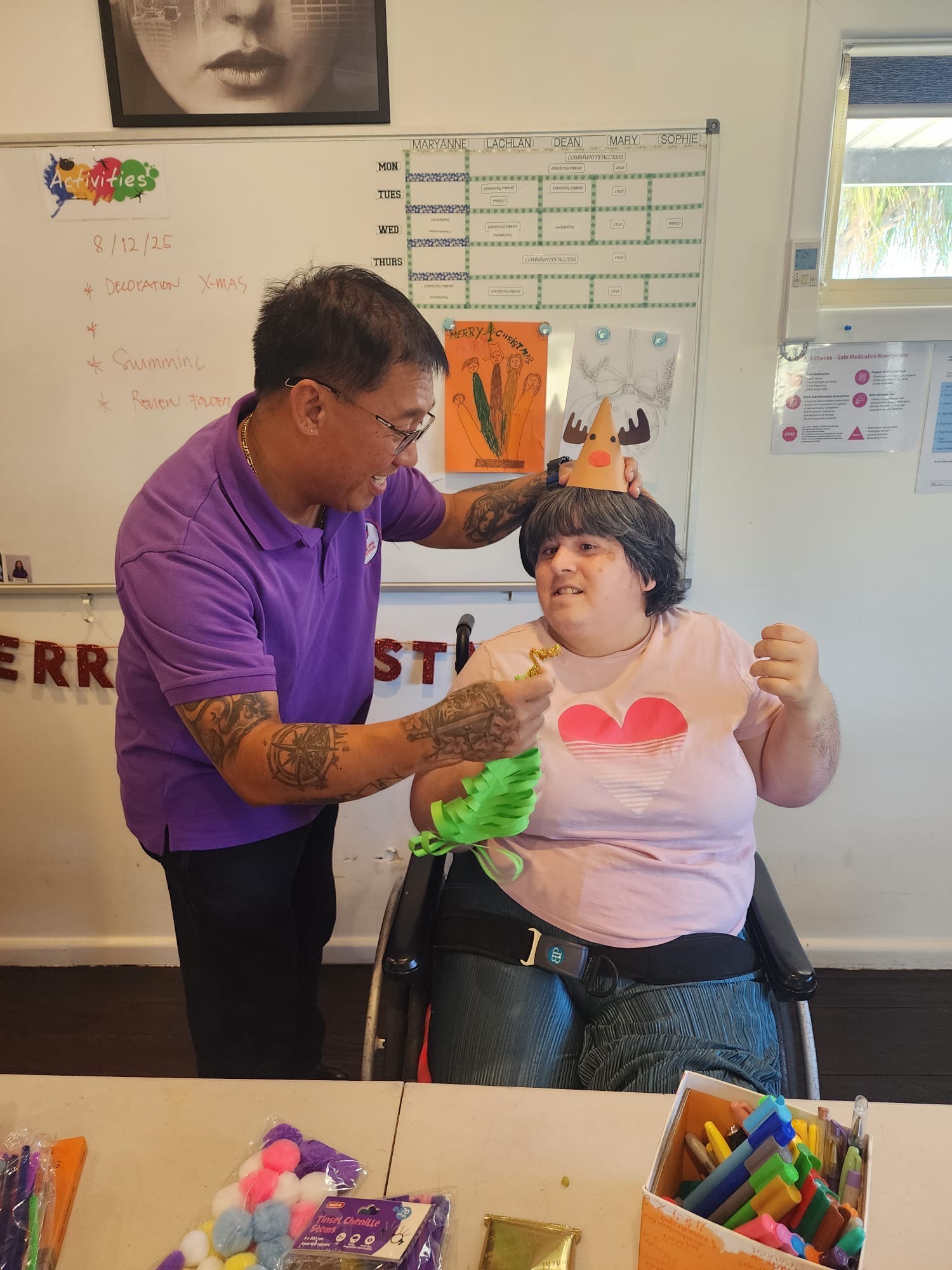 Decorating Centre for Christmas, Angels On Wheels