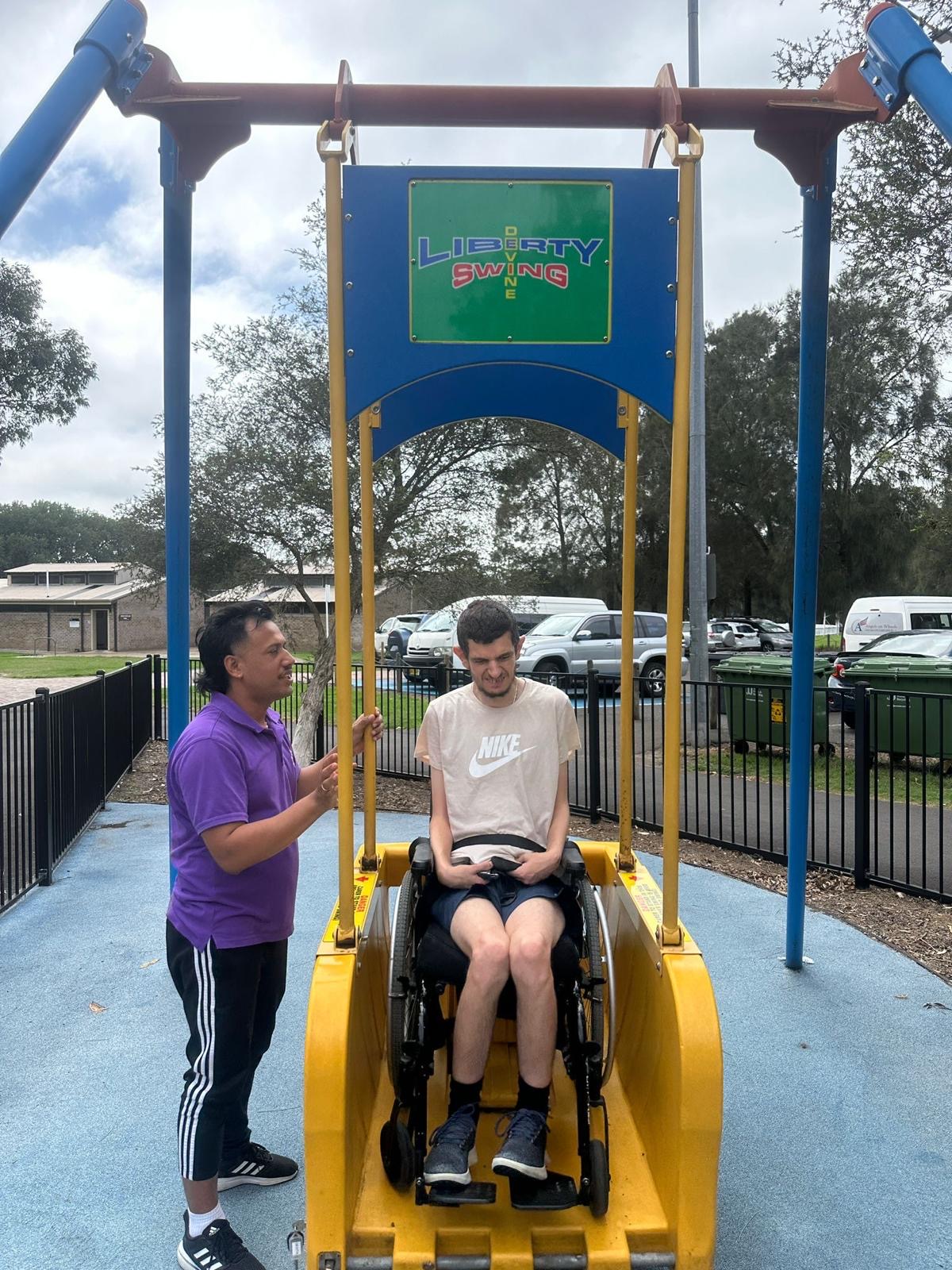Liberty Swing at Oatley and Whitlam Park, Angels On Wheels