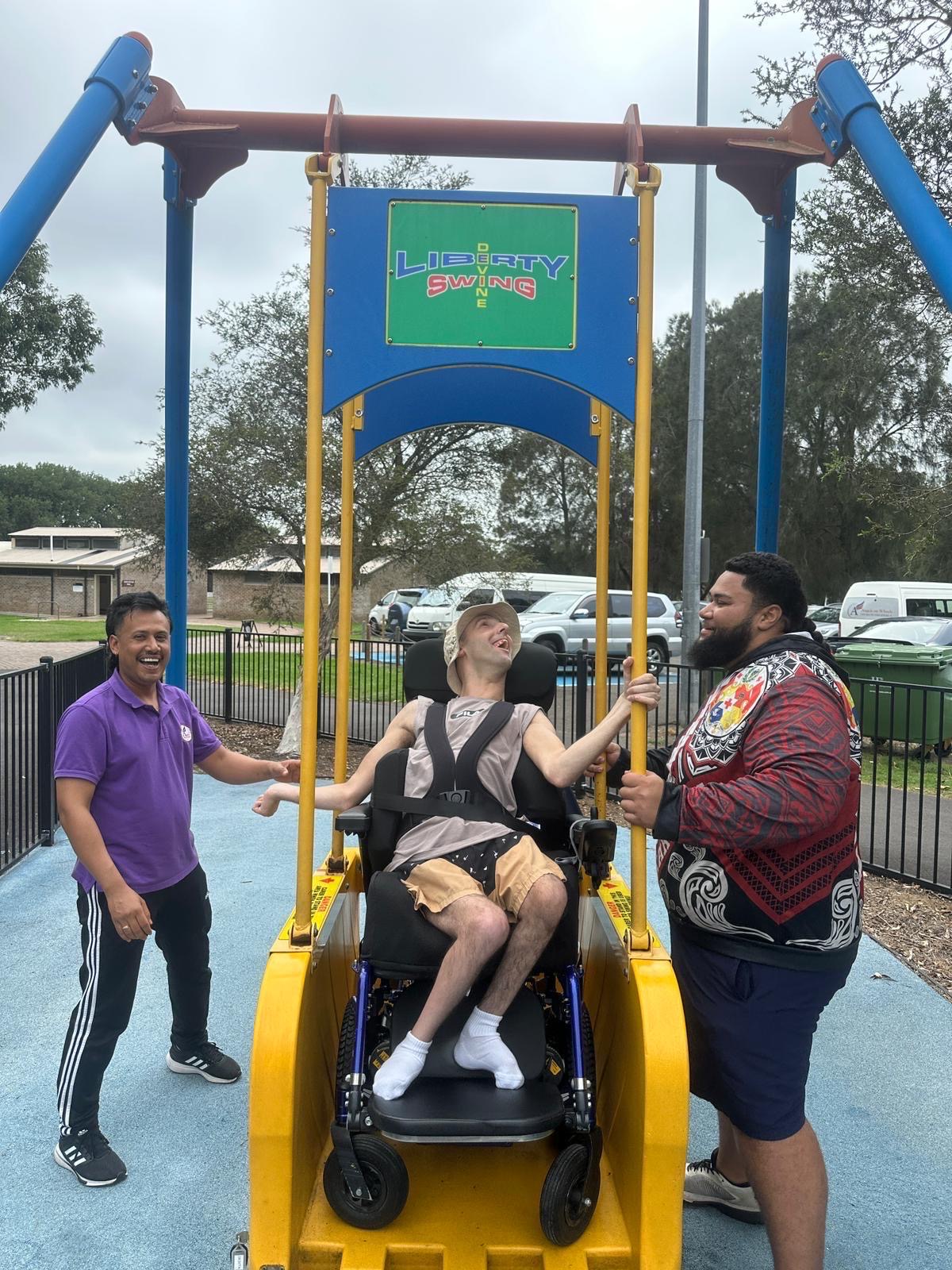 Liberty Swing at Oatley and Whitlam Park, Angels On Wheels