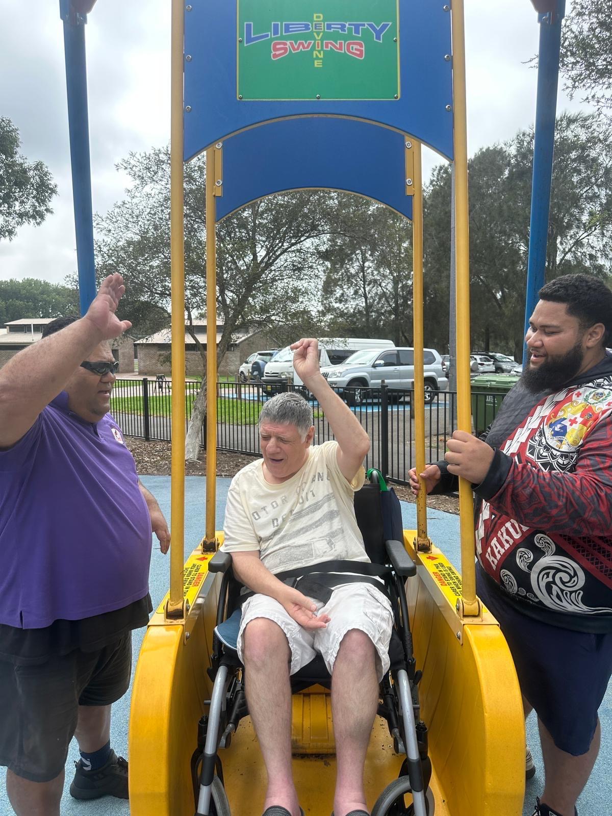 Liberty Swing at Oatley and Whitlam Park, Angels On Wheels