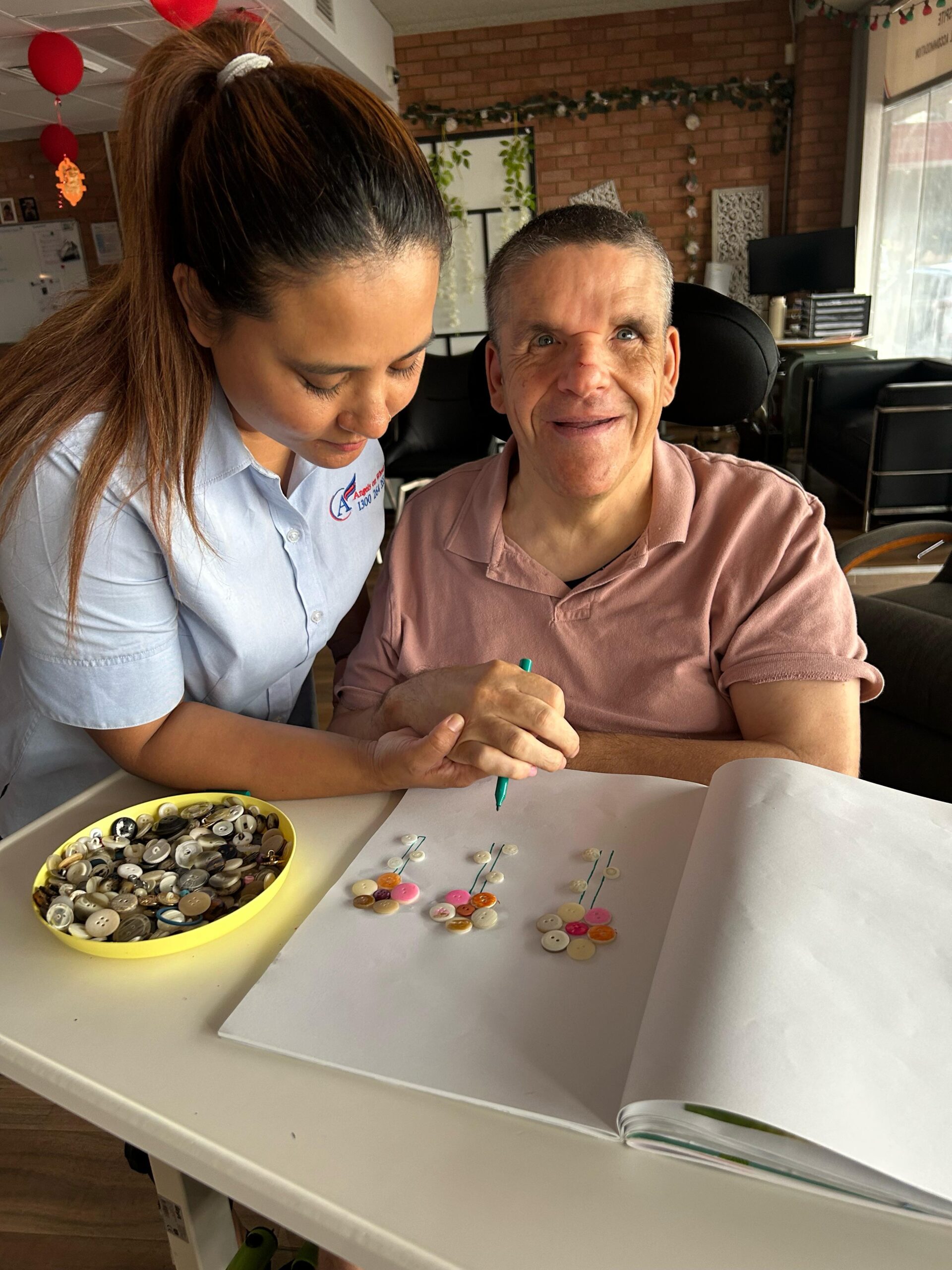 Button Art, Angels On Wheels