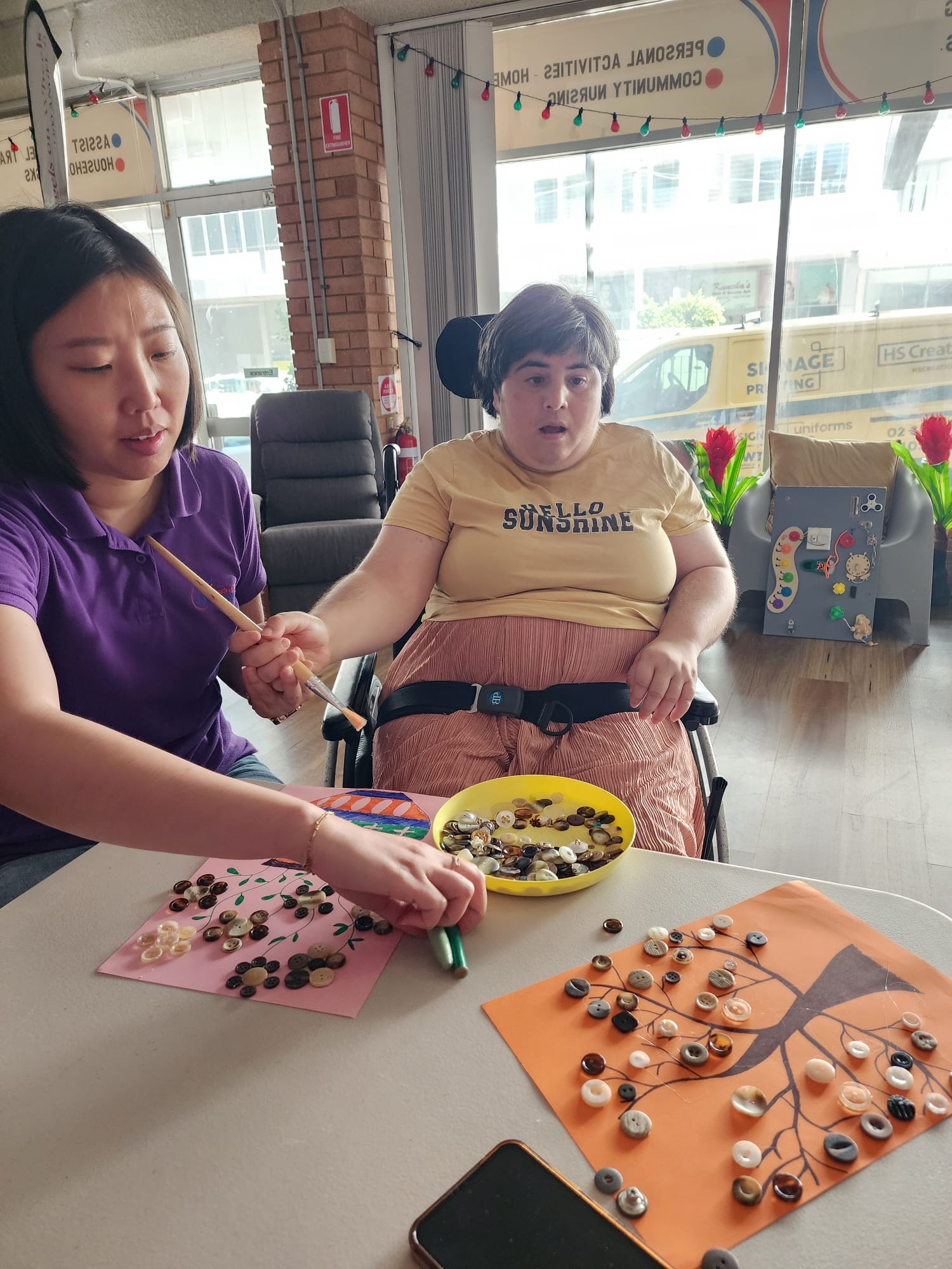 Button Art, Angels On Wheels