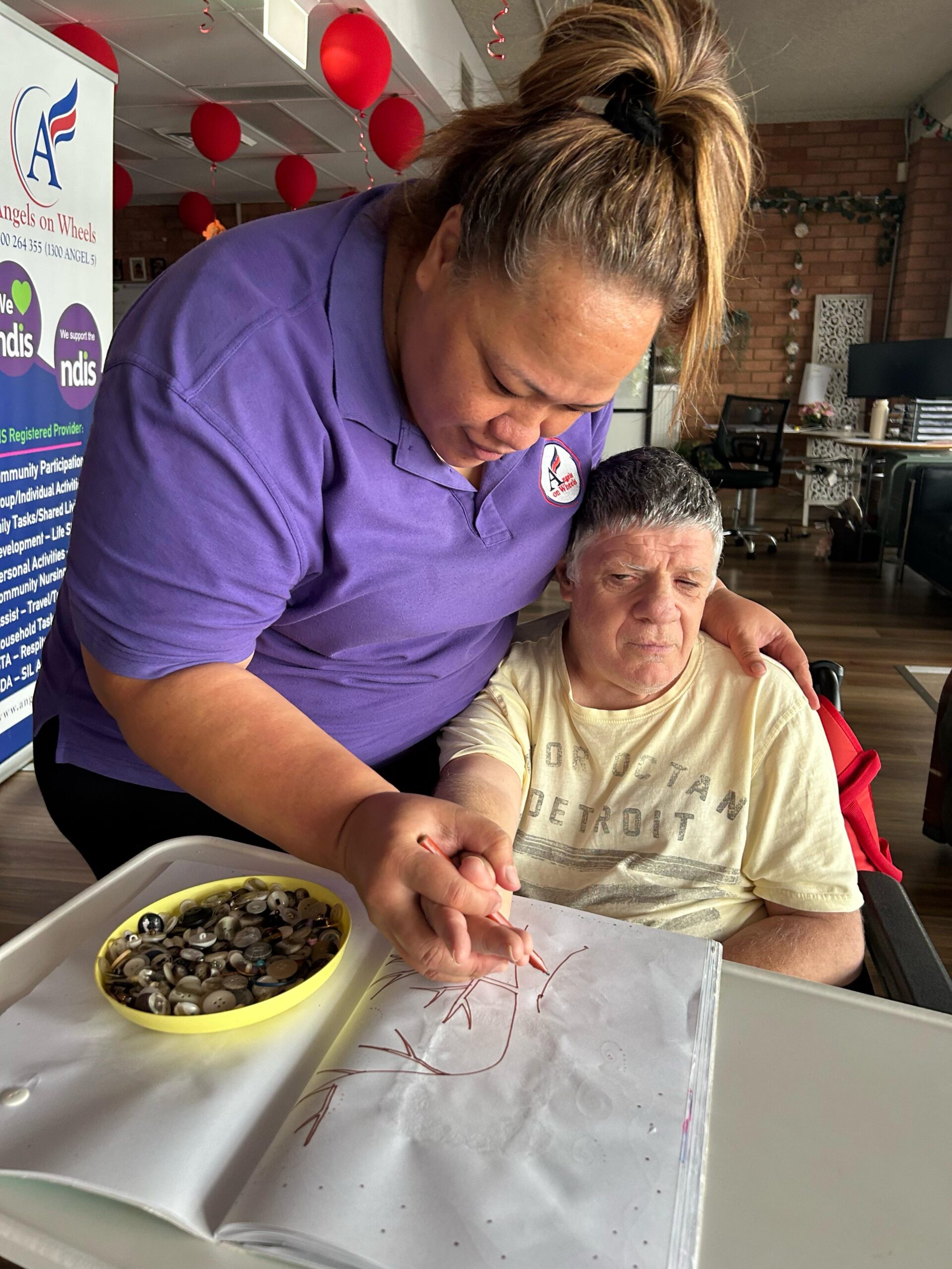 Button Art, Angels On Wheels