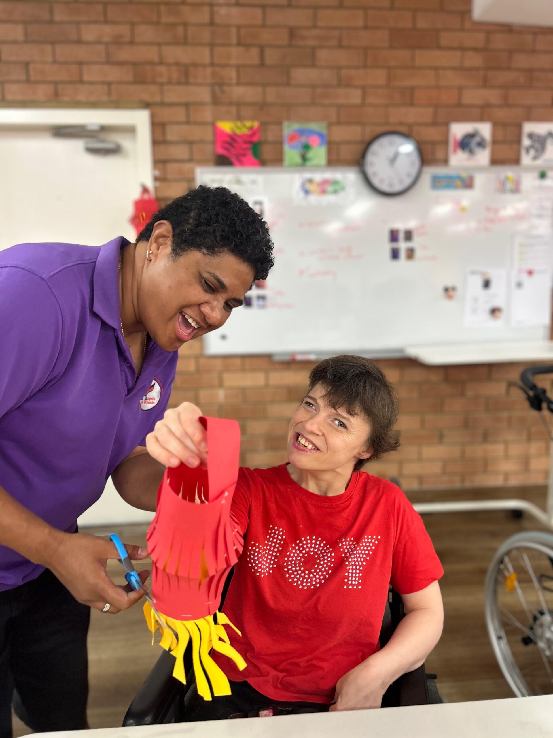 Chinese Lantern and Flower Making, Angels On Wheels