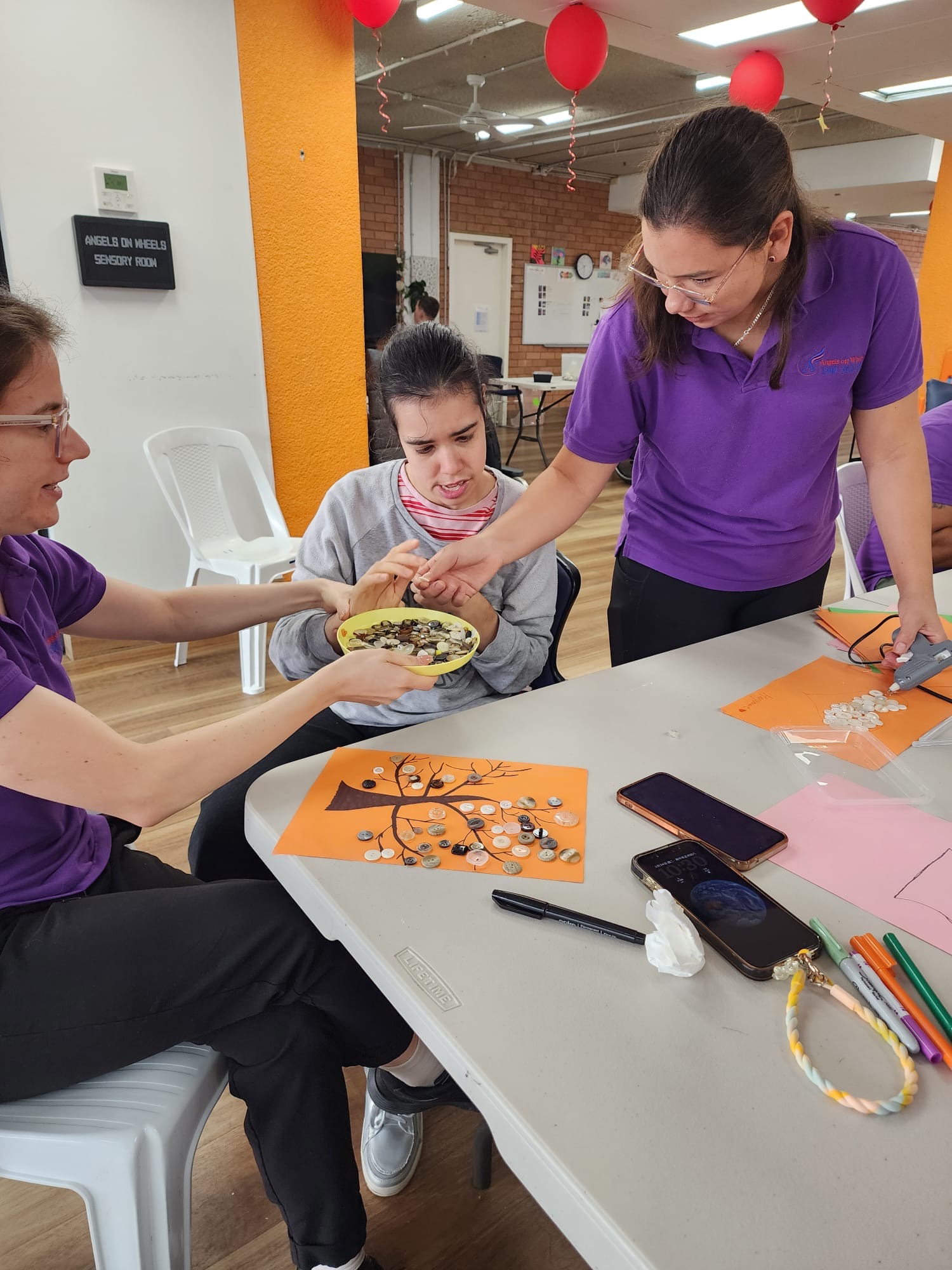 Button Art, Angels On Wheels