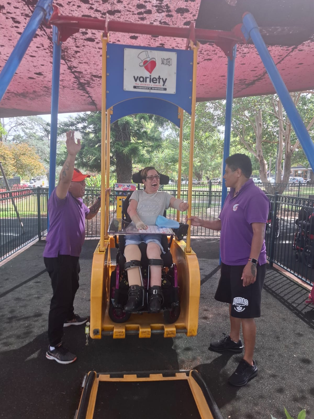 Liberty Swing at Oatley and Whitlam Park, Angels On Wheels