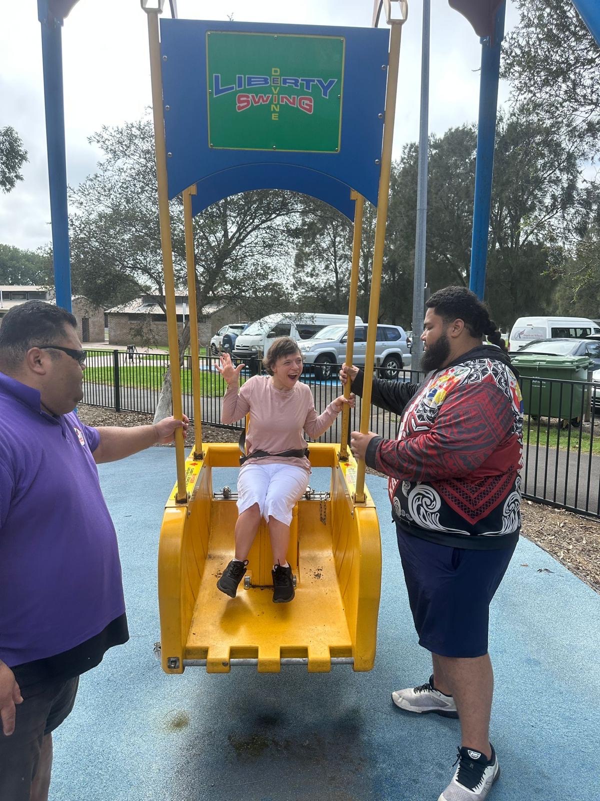 Liberty Swing at Oatley and Whitlam Park, Angels On Wheels