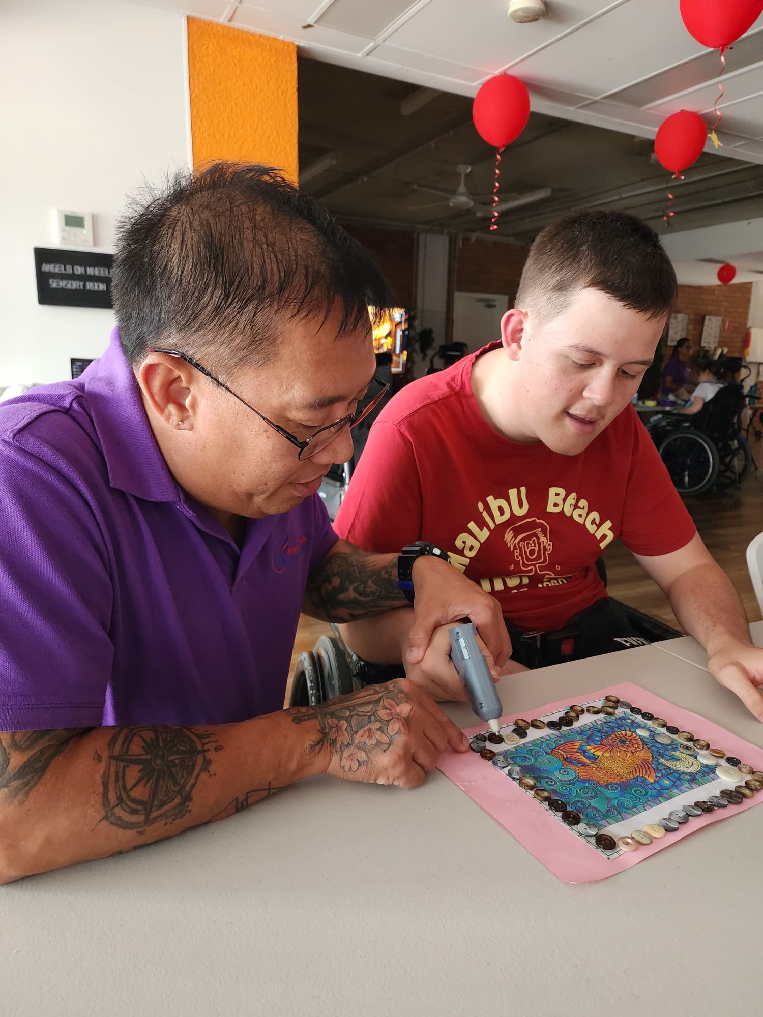 Button Art, Angels On Wheels