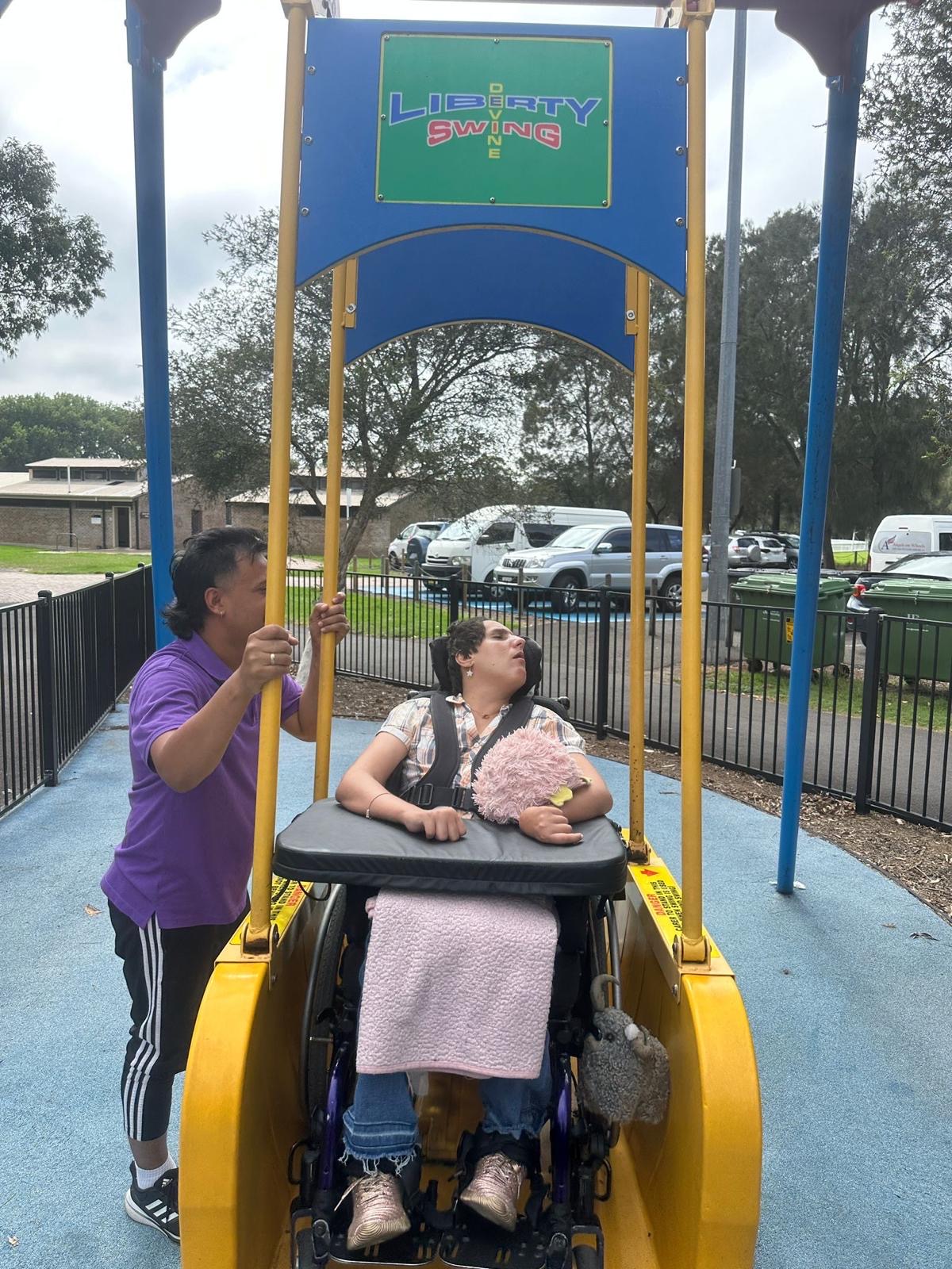 Liberty Swing at Oatley and Whitlam Park, Angels On Wheels