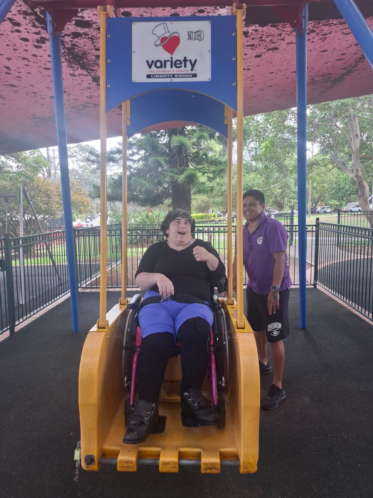 Liberty Swing at Oatley and Whitlam Park, Angels On Wheels